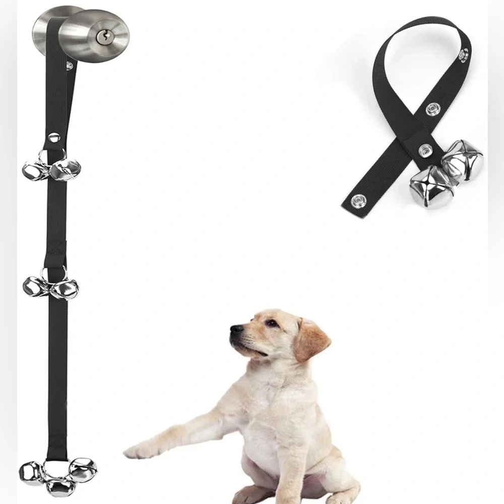 Puppy training doorknob bells